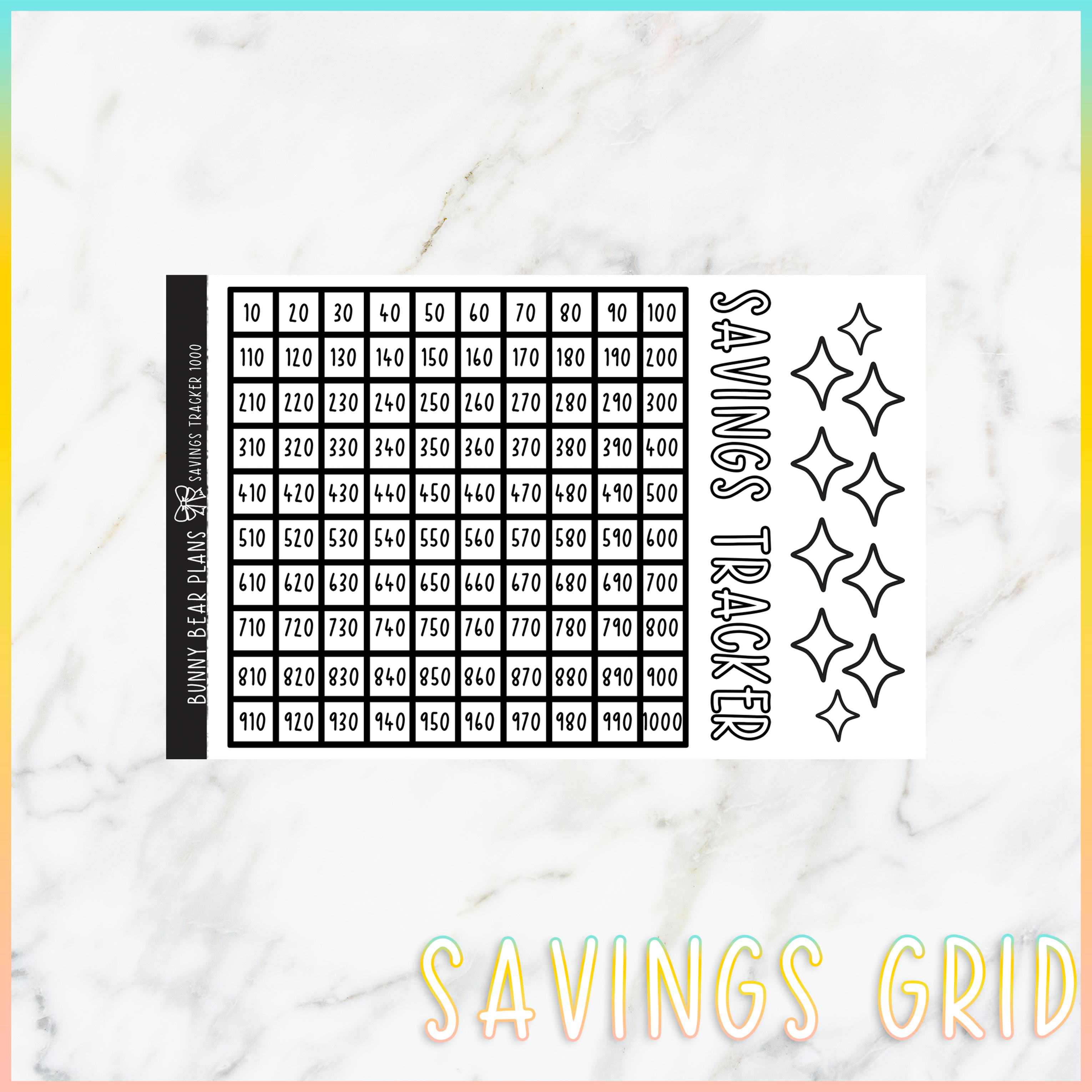 Savings Grid - Bullet Journal