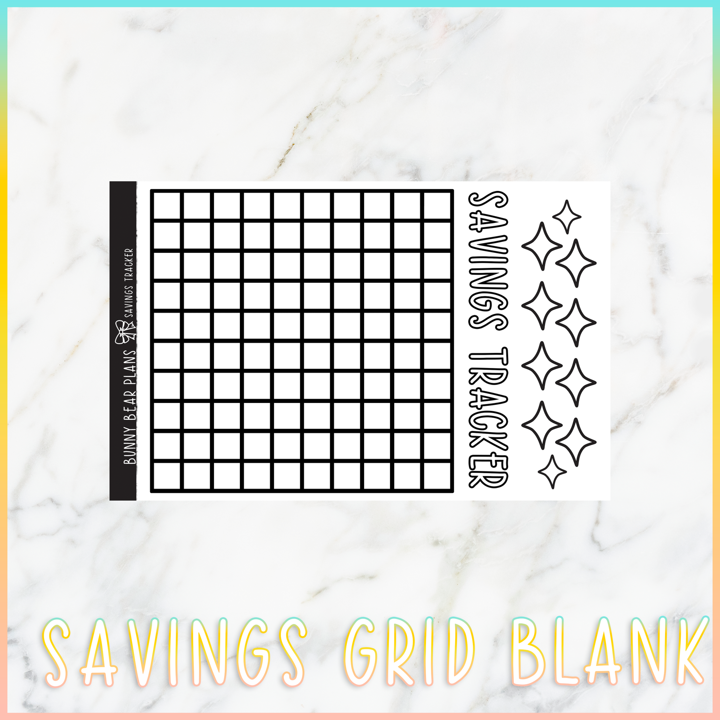 Savings Grid Blank - Bullet Journal