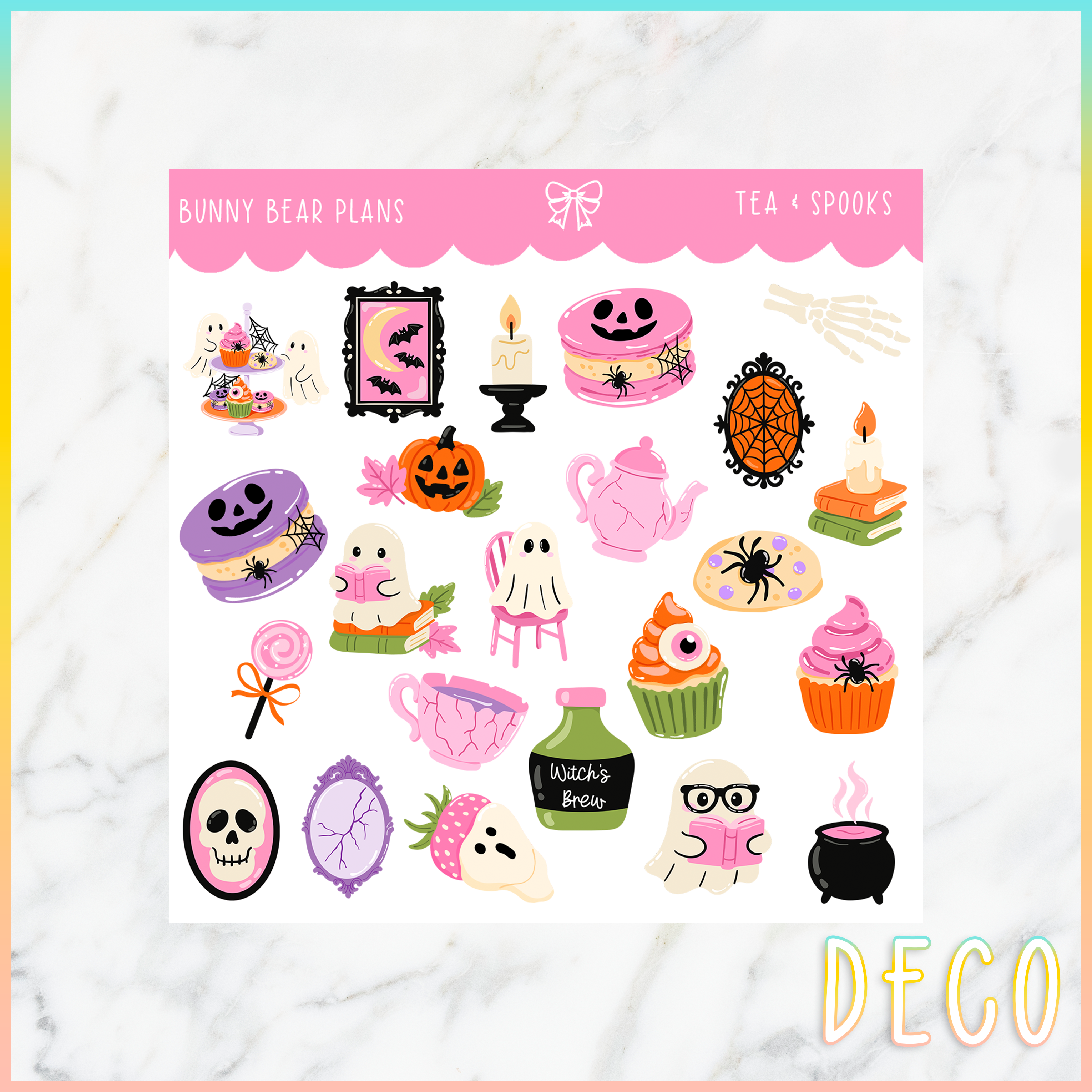 Tea And Spooks Deco Stickers