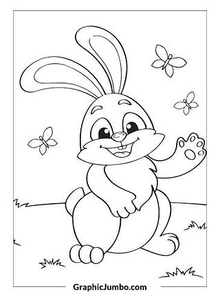 Cute Rabbit Coloring Pages