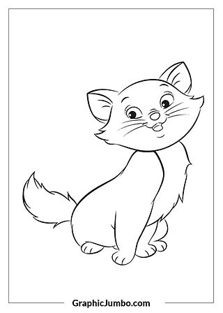 Cute Cat Coloring Pages