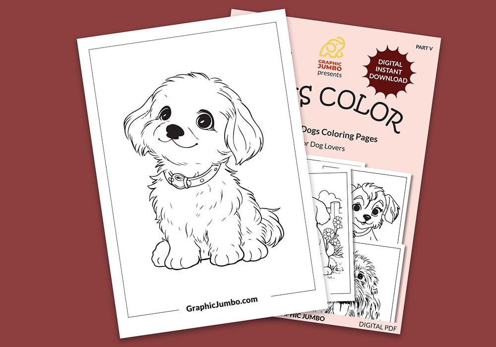 25+ Free Cute Dogs Coloring Pages for Dog Lovers : Fun Activity for Pet