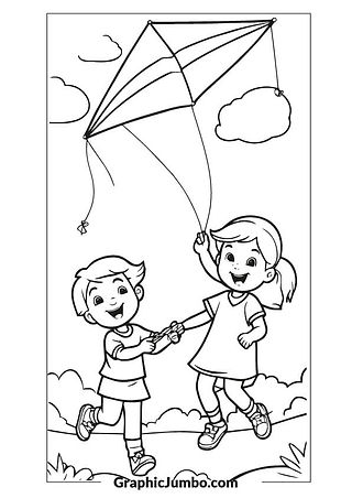 Free Kids' Outdoor Activity Coloring Pages
