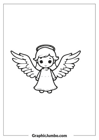 Angel Coloring Pages Printable for kids