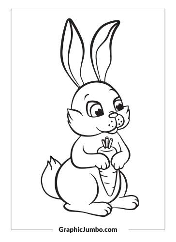25+ FREE Cute Rabbit Coloring Pages for Kids & Adults : Dive into the ...