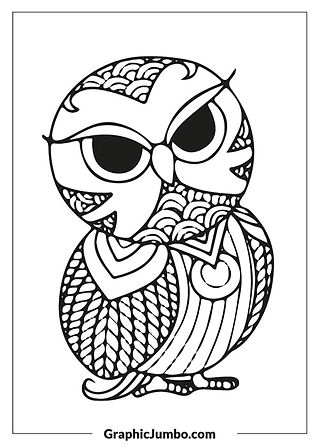 Owl Mandala Coloring Pages