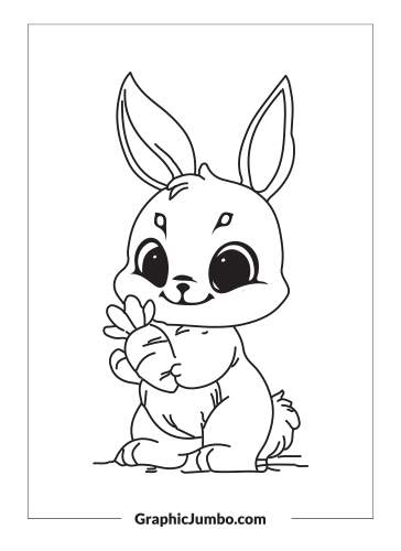 25+ FREE Cute Rabbit Coloring Pages for Kids & Adults : Dive into the ...