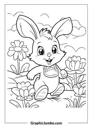 Cute Rabbit Coloring Pages