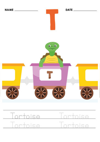Alphabet Train Writing Worksheets