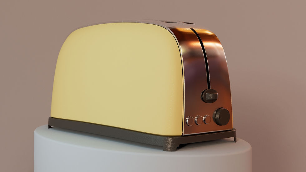 Realistic toaster render