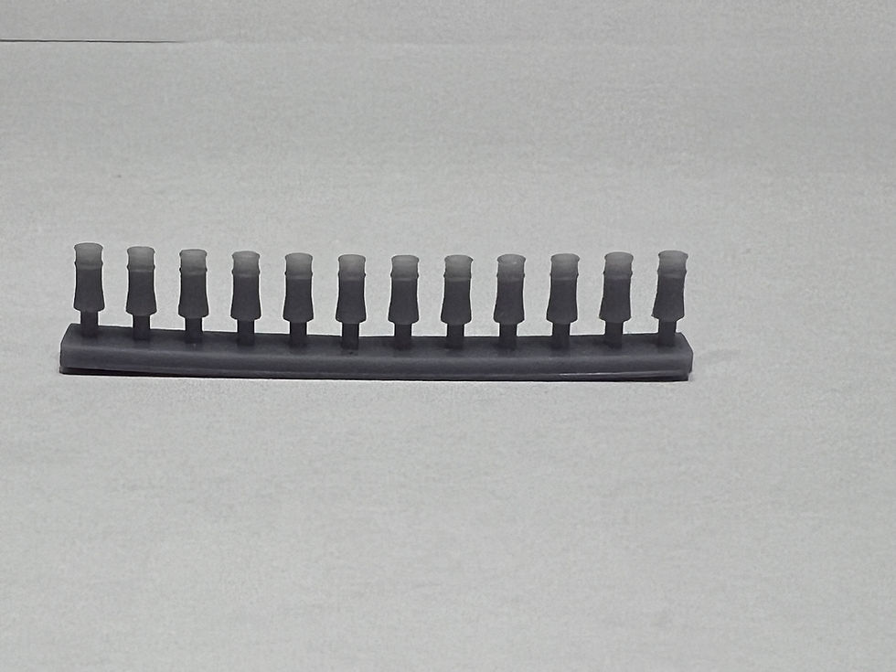 Thumbnail: N Gauge 1:148 Chimney Pots - Round - Pack of 12