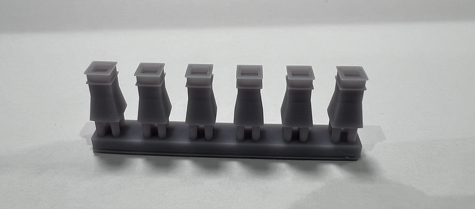 Thumbnail: OO Gauge 1:76 Chimney Pots - Square - Pack of 12
