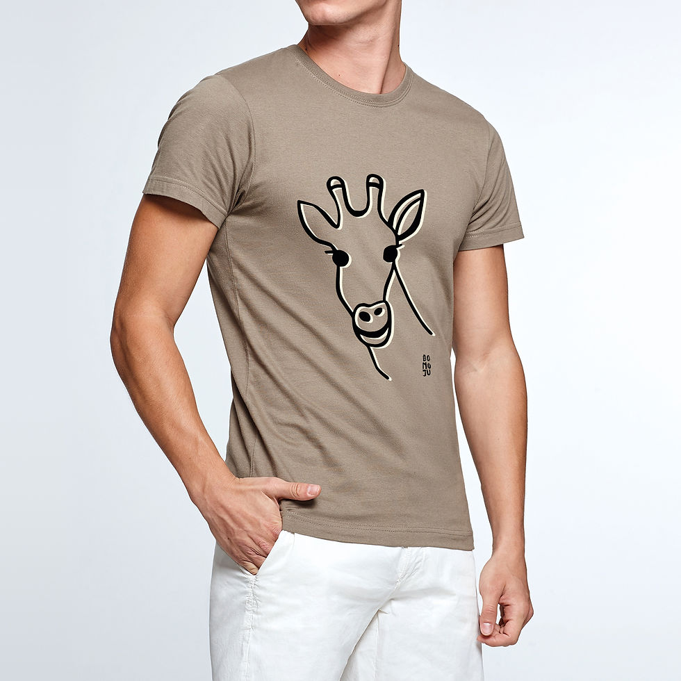 camiseta nogal jirafa dos vinilos c