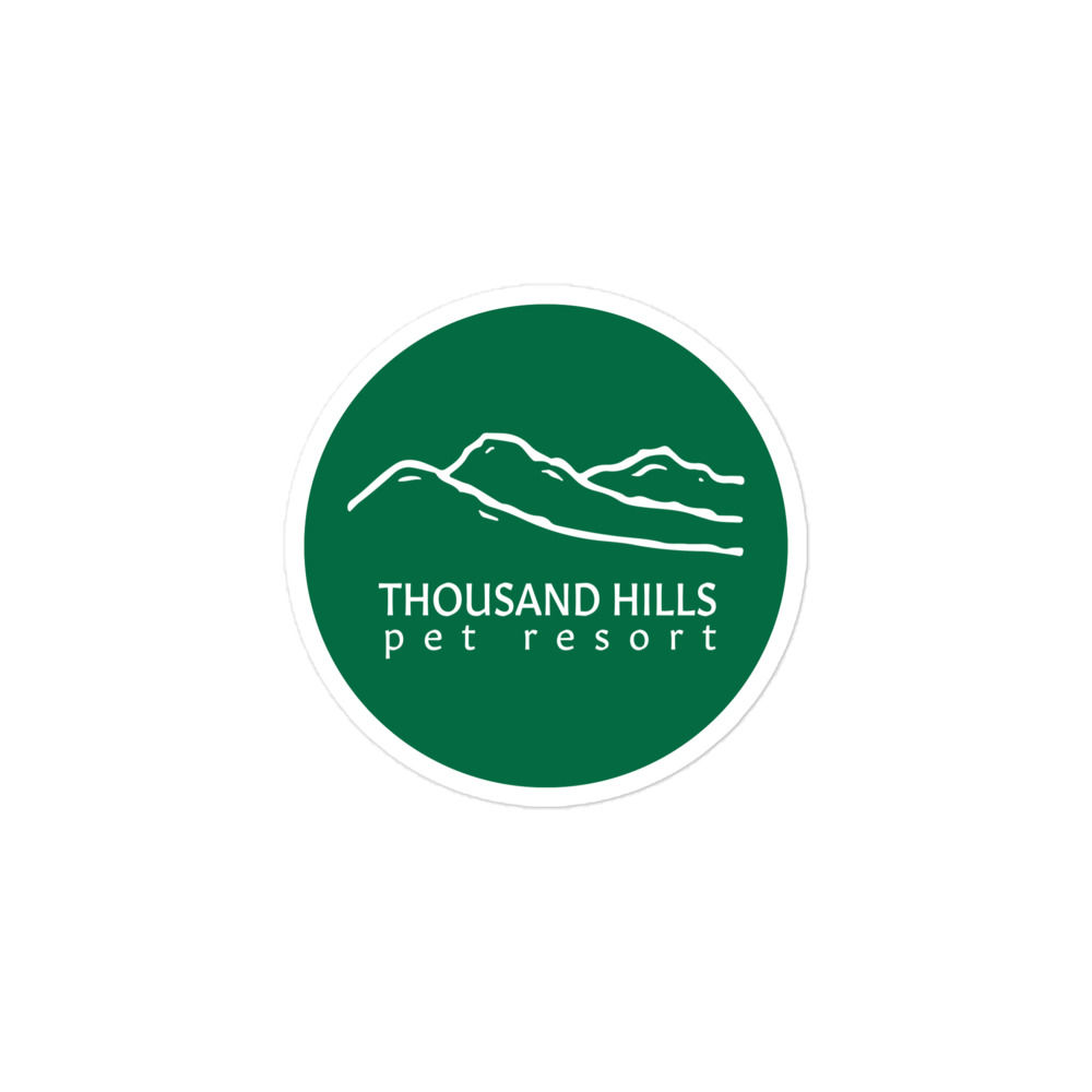 Thousand Hills Pet Resort bubble-free stickers