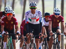 Group of young cyclists from Los Cabos in Baja California Sur uniforms, preparing their bikes before the national competition.