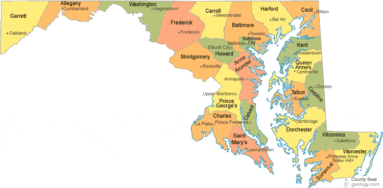 City Map of Maryland