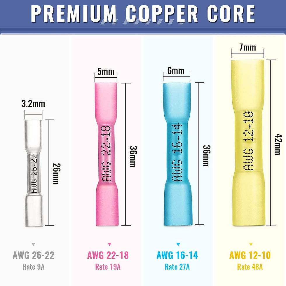 Heat Shrink Butt Connectors (4 sizes)