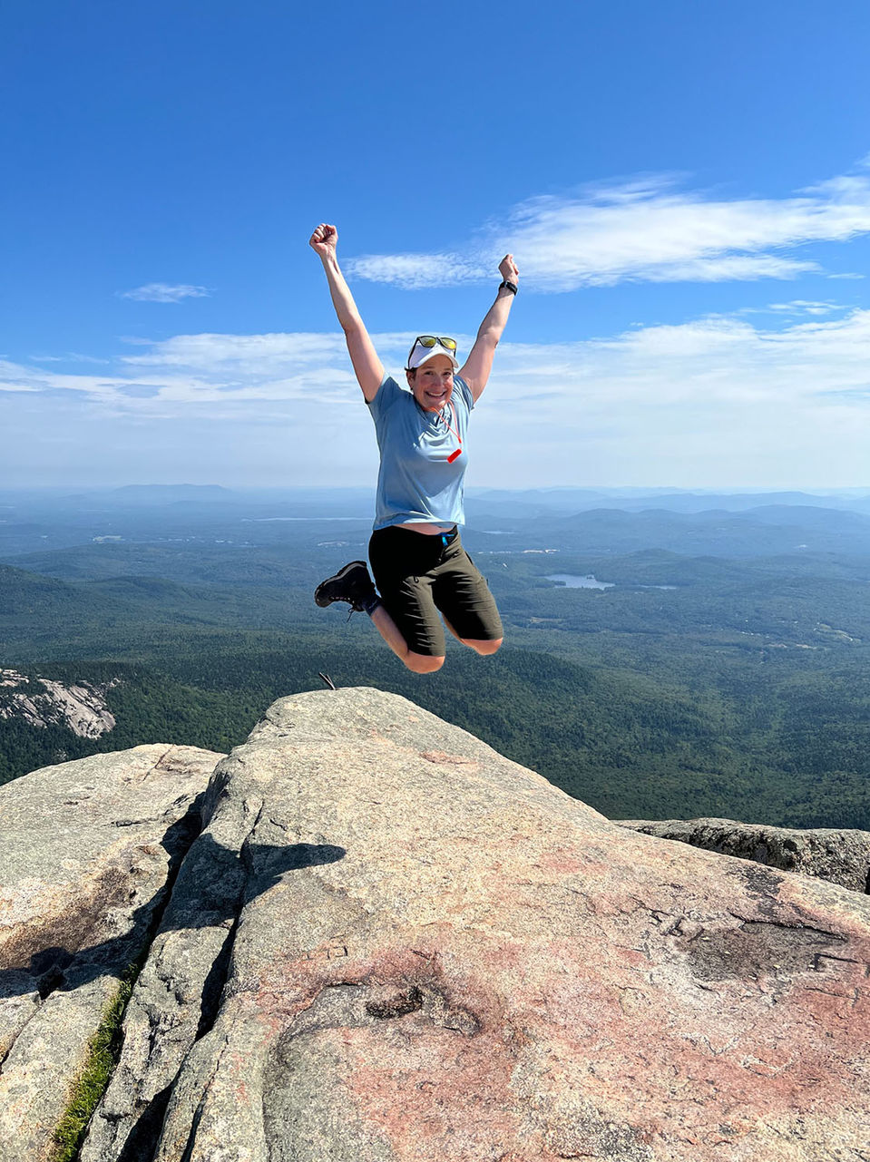 Jumping for joy at the top