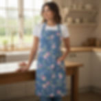 Thumbnail: Climbing Rose Apron - Country Blue