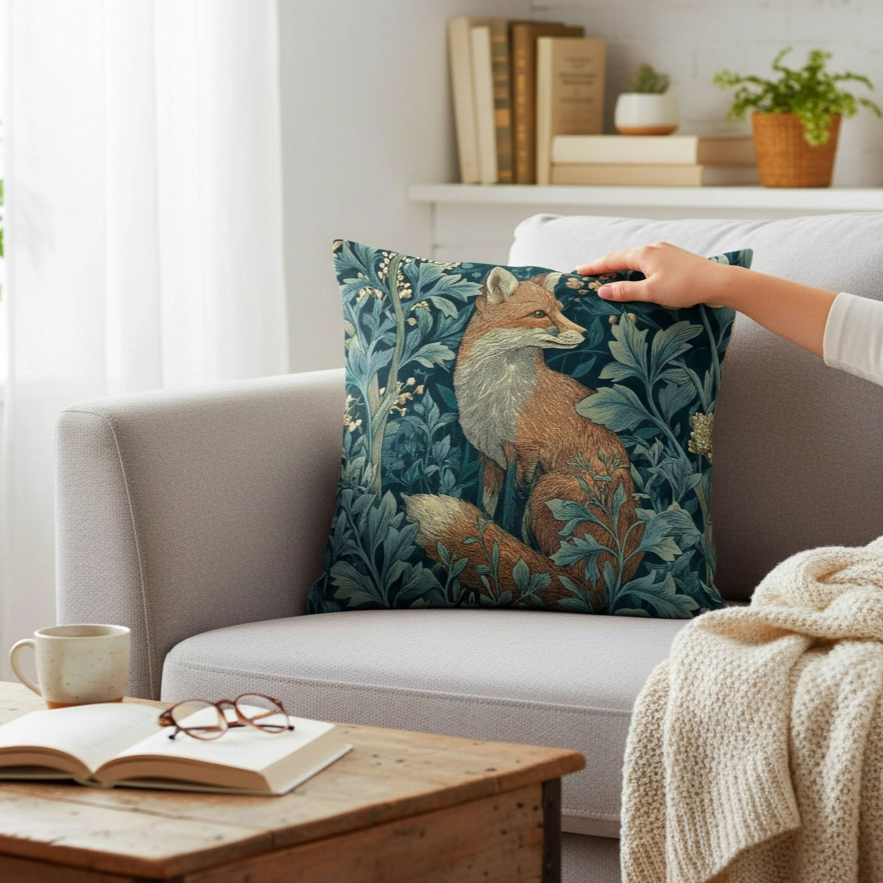 William Morris Reynard Fox Cushion