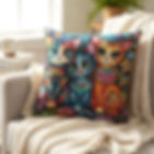 Thumbnail: Colourful Cats Cushion