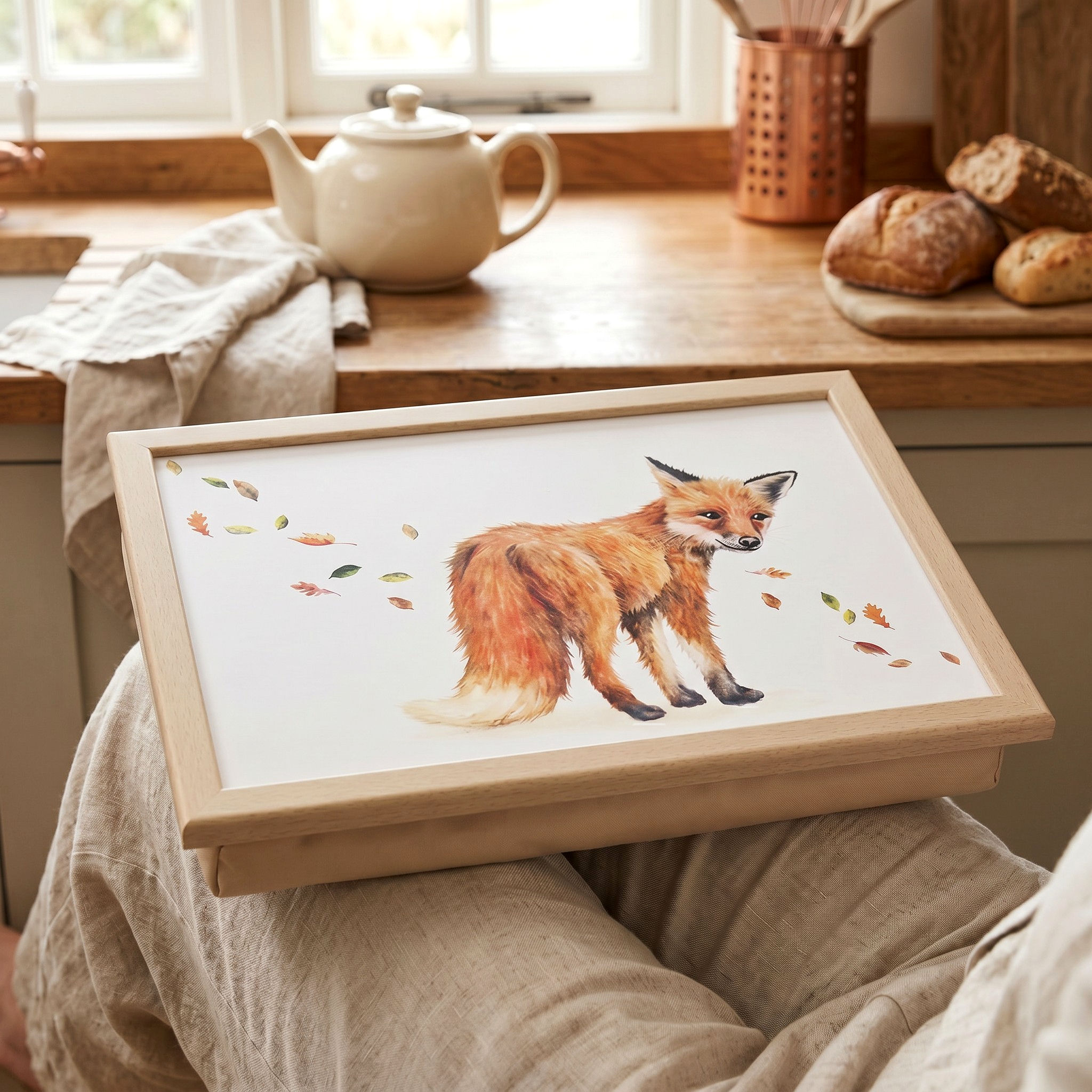 Wildlife Cushioned Laptray - Fox