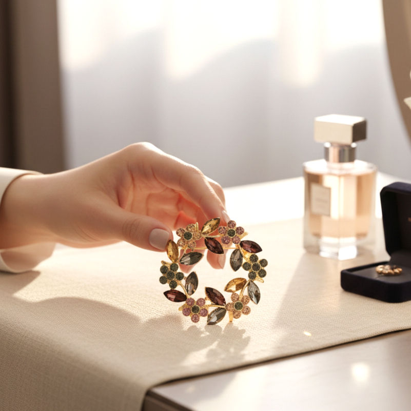 Thumbnail: Vintage Sparling Blossom Brooch