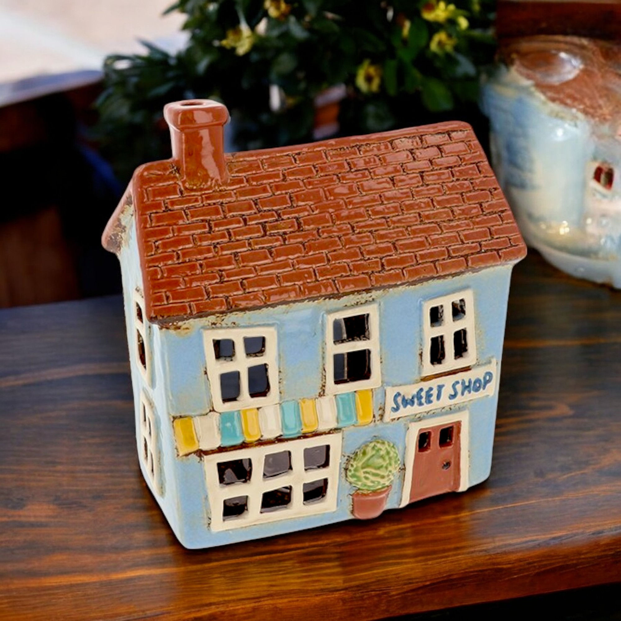 Hand Crafted Village Pottery Sweet Shop Tealight