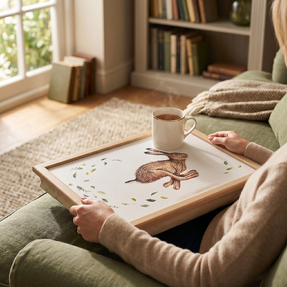 Miniature : Wildlife Cushioned Laptray - Hare