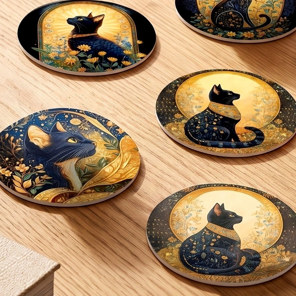 Minijatura: Black Cat - 6 pc Coaster Box Set