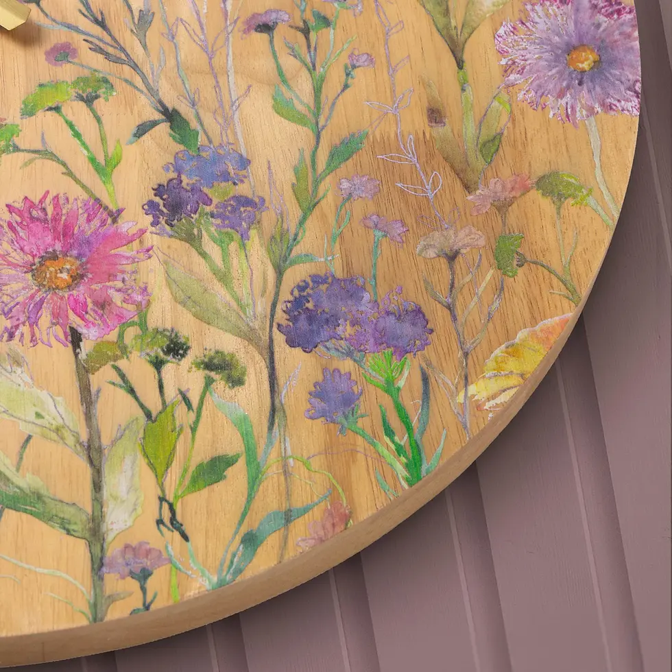 Миниатюра: Meadowmerry Printed Wooden Clock Honey Oak