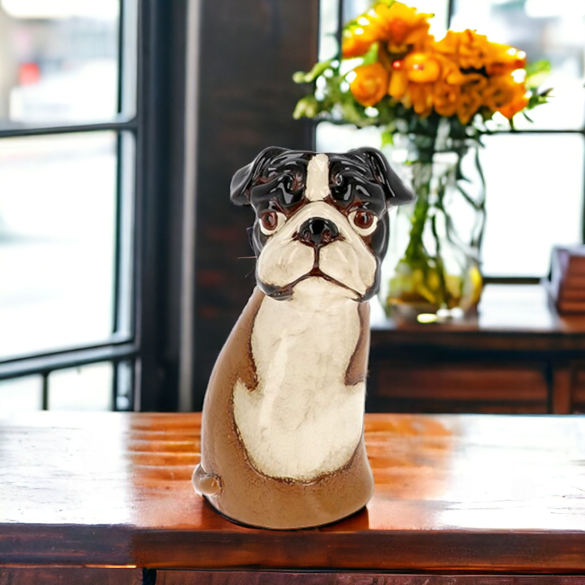 Village Pottery Top Dog Vase Collection - Boxer
