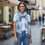 Thumbnail: Boho Style Floral Print Scarf with Tassel Details