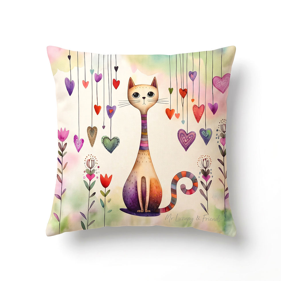 Miniatura: Colourful Cats Cushion - Tall Cat
