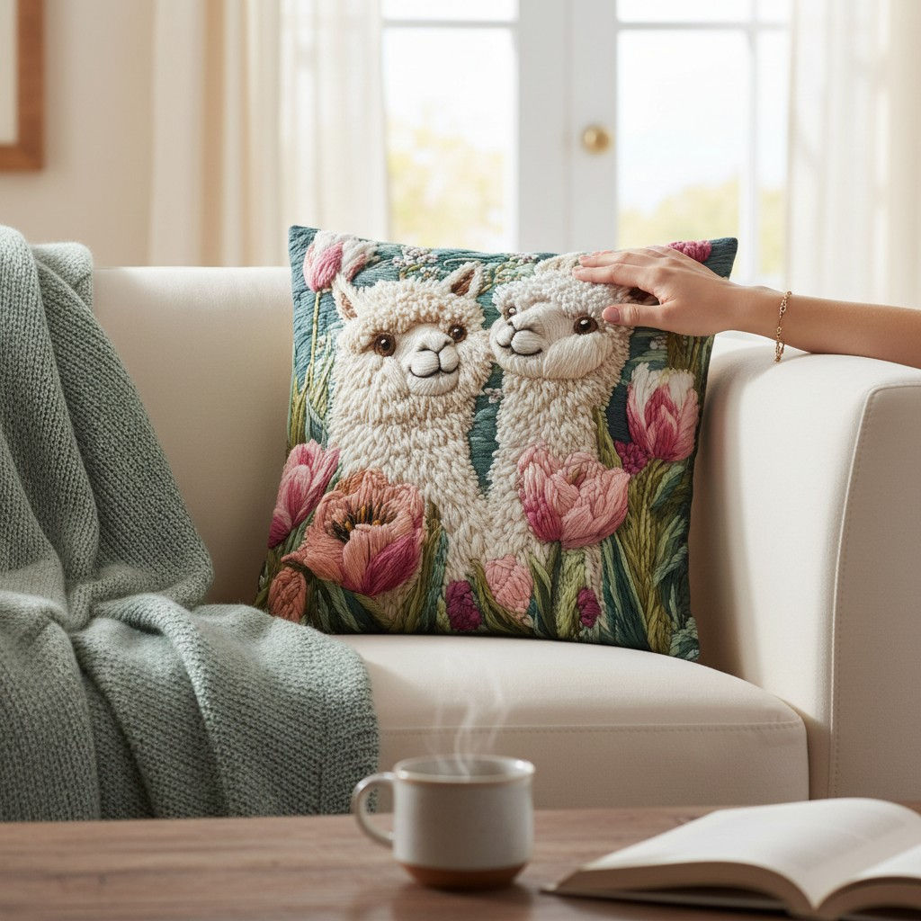 Llama Laughs Cushion