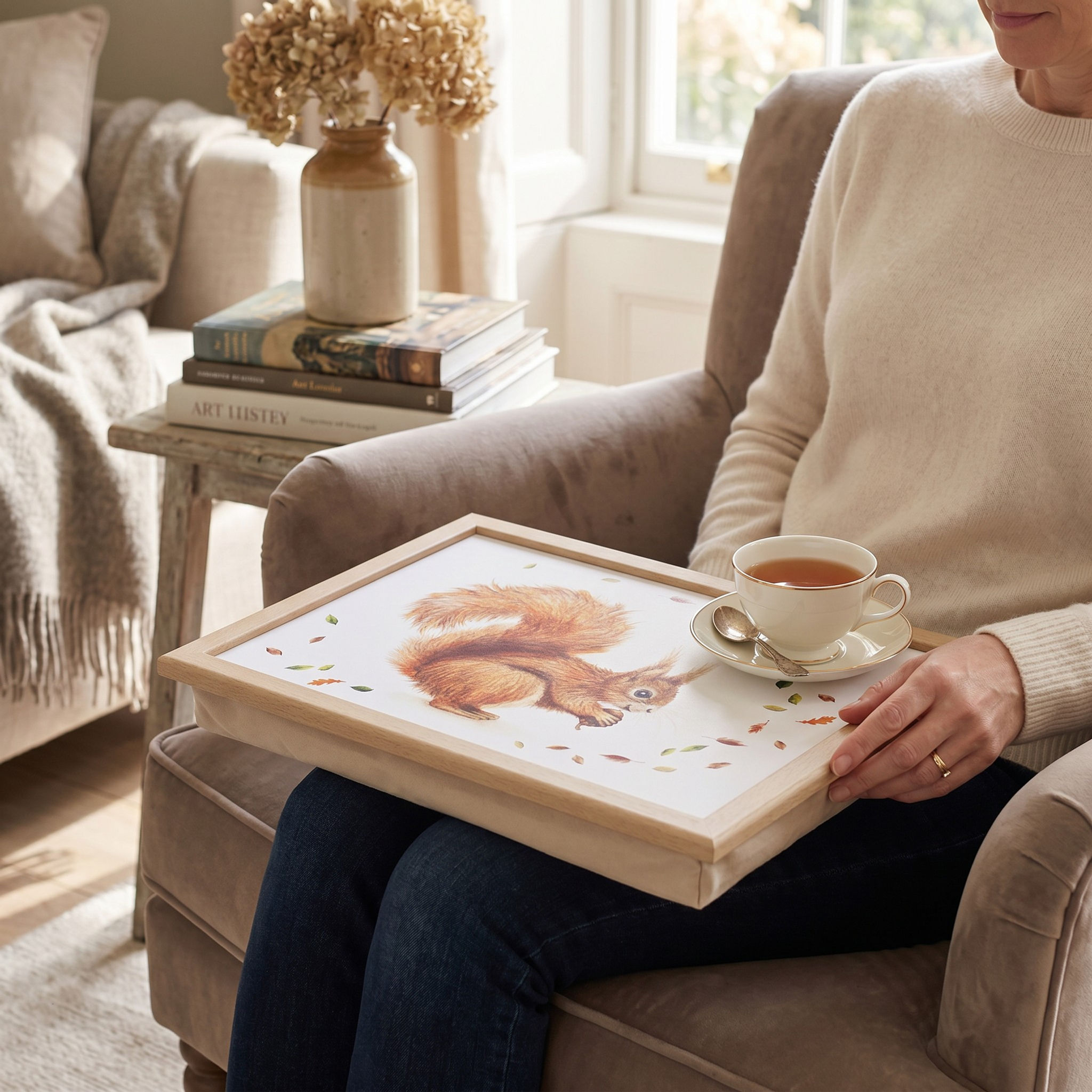 Wildlife Cushioned Laptray - Squirrel