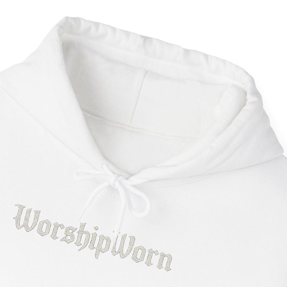 Thumbnail: Grim Reaper 'Worship' Hoodie — Distressed Gothic Reaper Sweatshirt