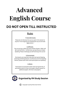Advanced Course Photo
