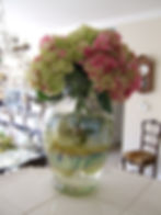 Kathryn Bechen limes and hydrangeas.