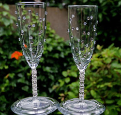 szampanki, kieliszki weselne