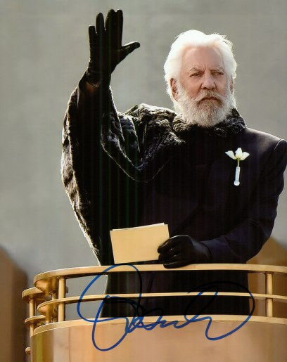 Donald Sutherland - Hunger Games Signed 8x10 Photo
