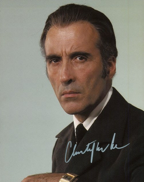 Christopher Lee from The Man With The Golden Gun Signed 8x10 Photo