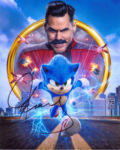 Jim Carrey - Sonic The Hedgehog Signed 8x10 Photo