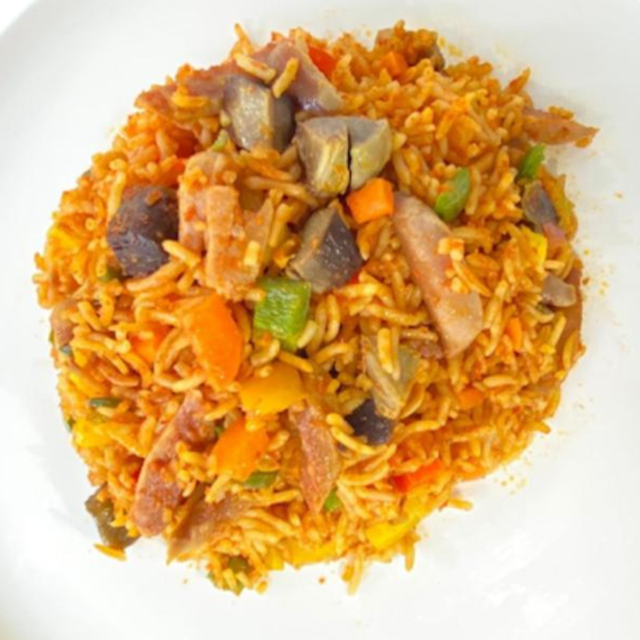 Gizzard jollof rice