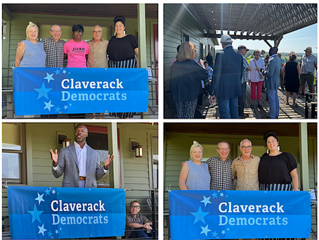 TALKING WITH VOTERS AT THE CLAVERACK TOWN BOARD CAMPAIGN KICKOFF EVENT