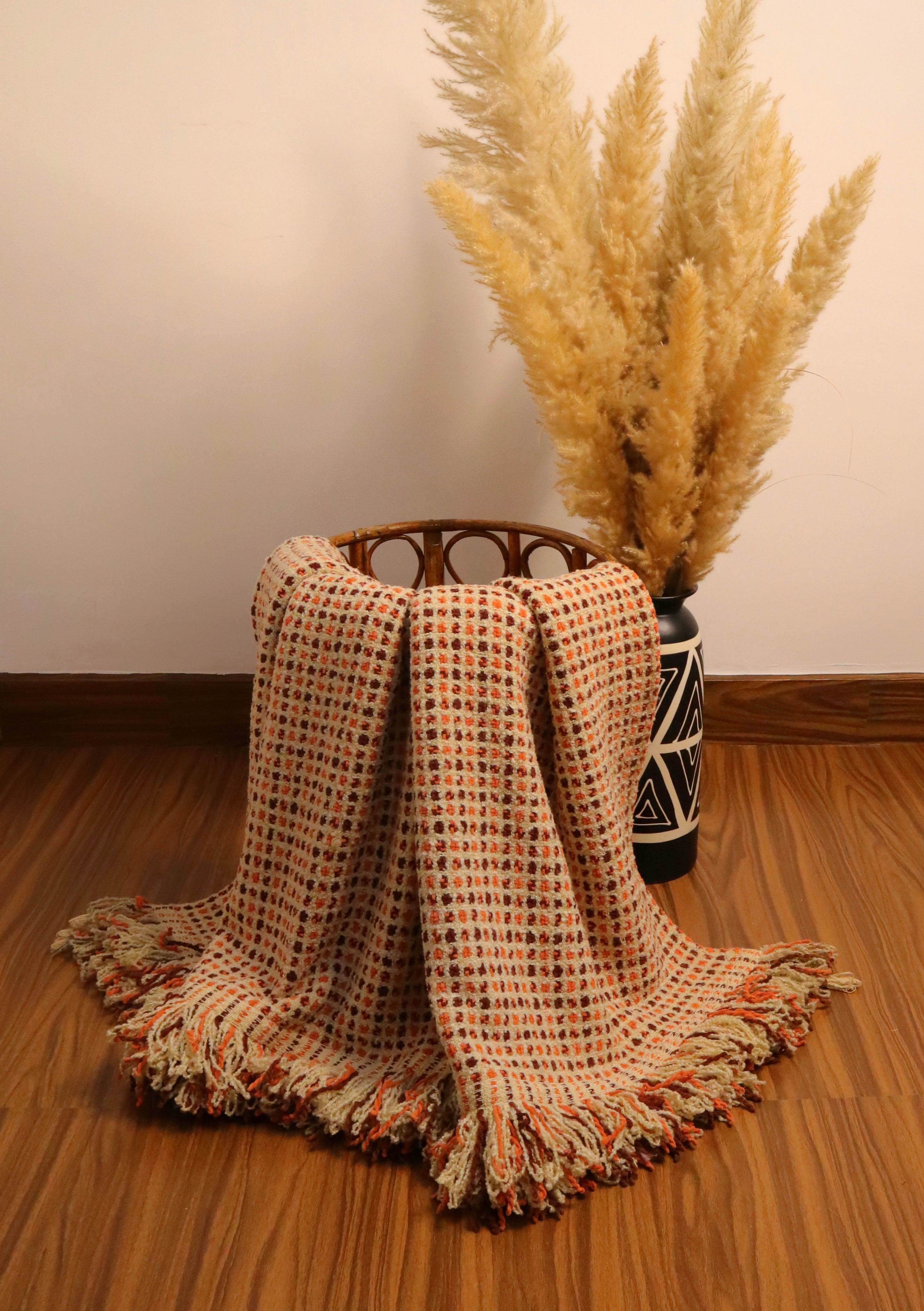 Marmalade Rust Tufted Throw