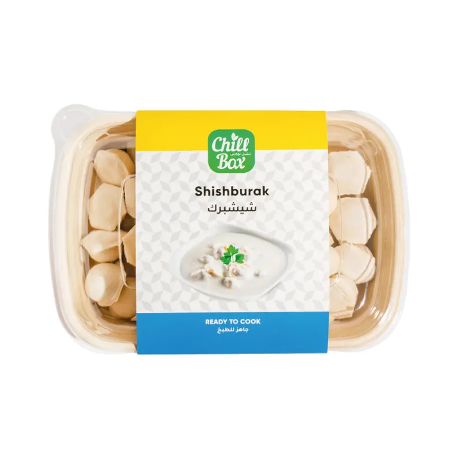 CHILL BOX Shishbarak 300 G, traditional Middle Eastern dumplings ready to cook in yogurt sauce.