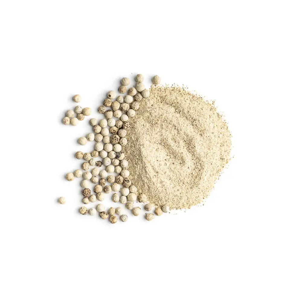 WHITE PEPPER POWDER – finely ground spice for soups, sauces, and seasoning.