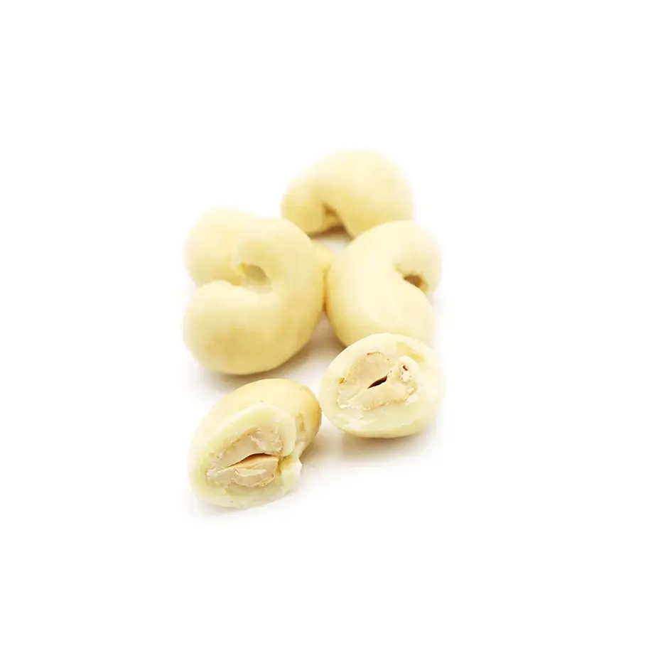 White Chocolate Coated Cashews – No Added Sugar, premium roasted cashews covered in smooth white chocolate.