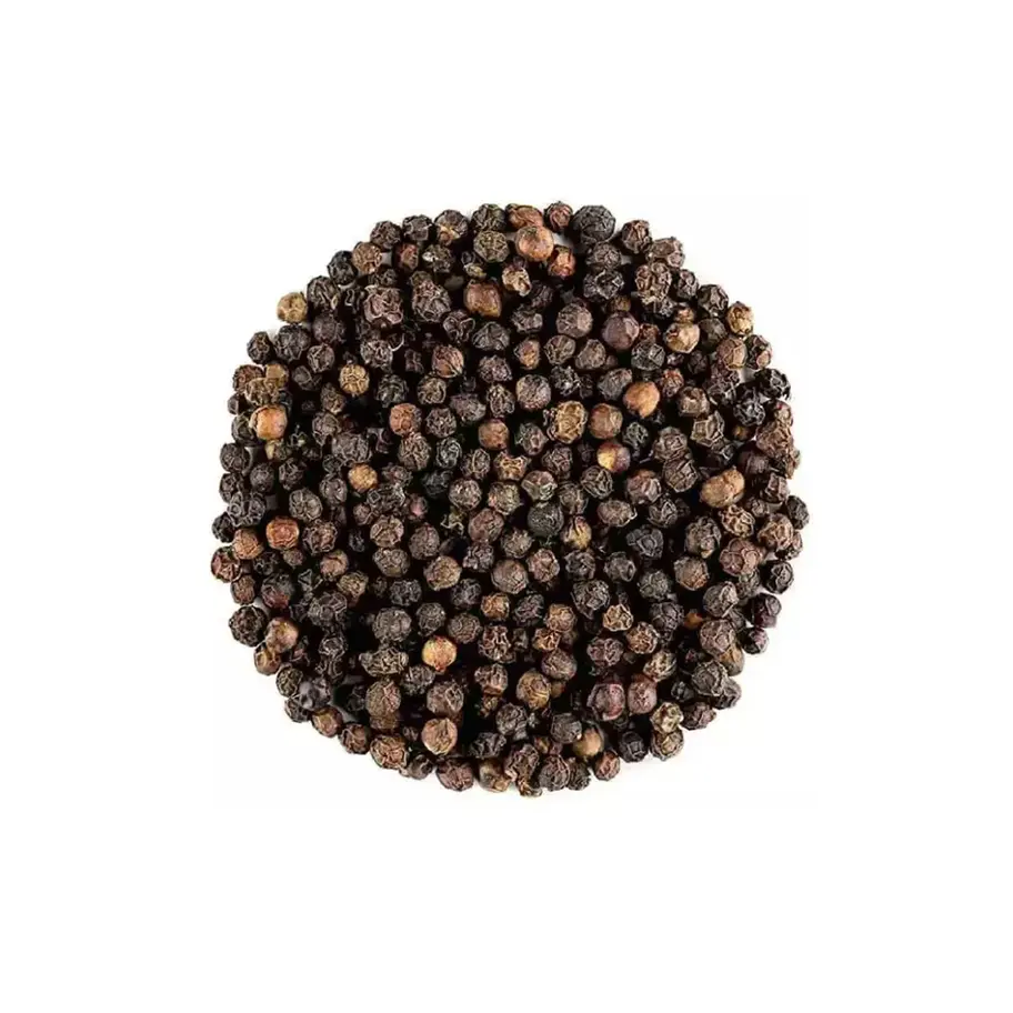 Whole black peppercorns bold, aromatic spice for seasoning, cooking, and spice blends.